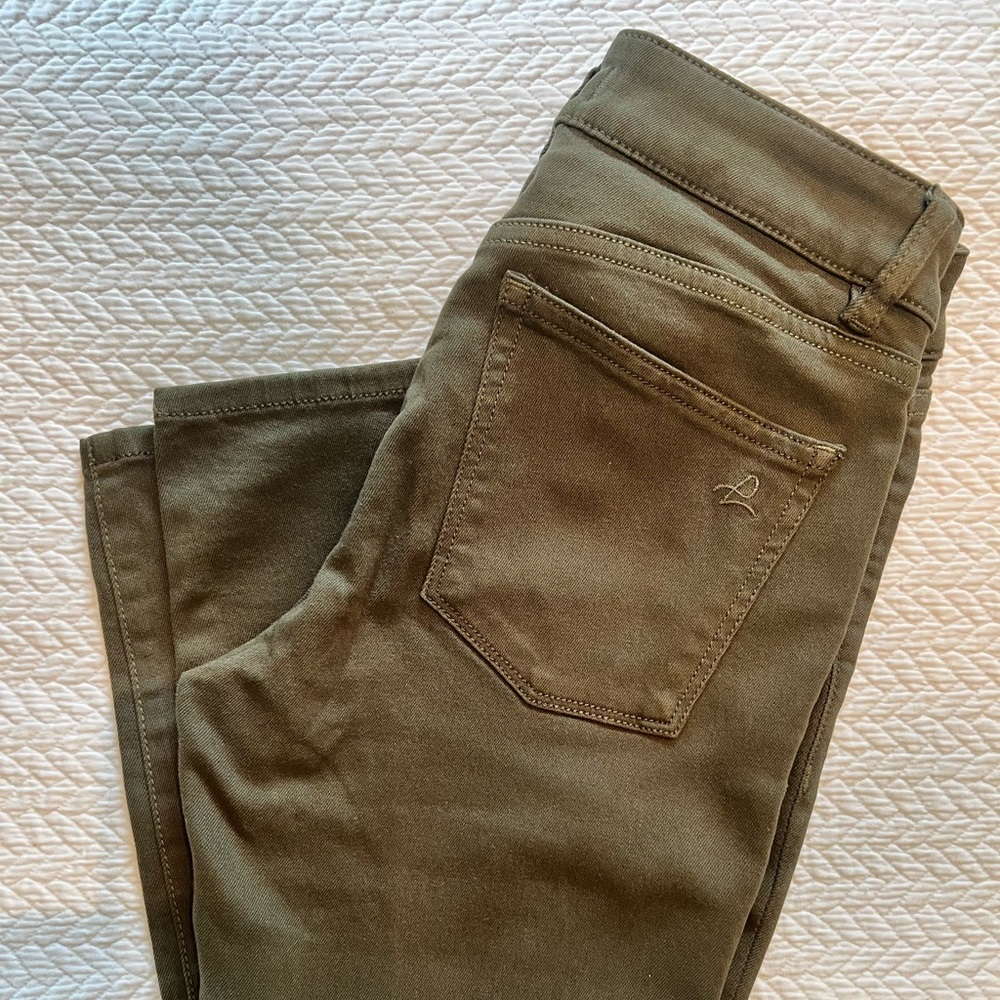 DL1961. Florence cropped. Instasculpt. Olive. Sz 25.